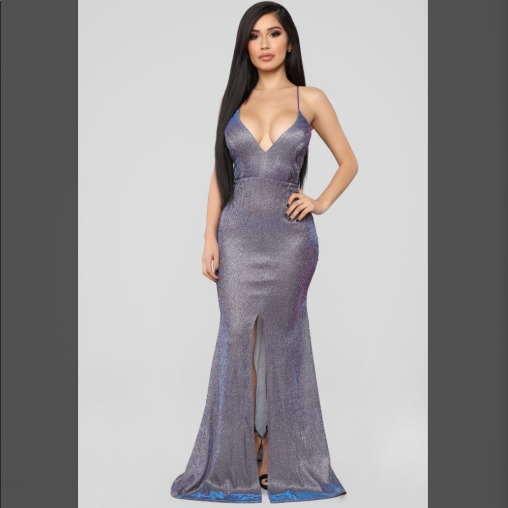 Iridescent Glitter Gown